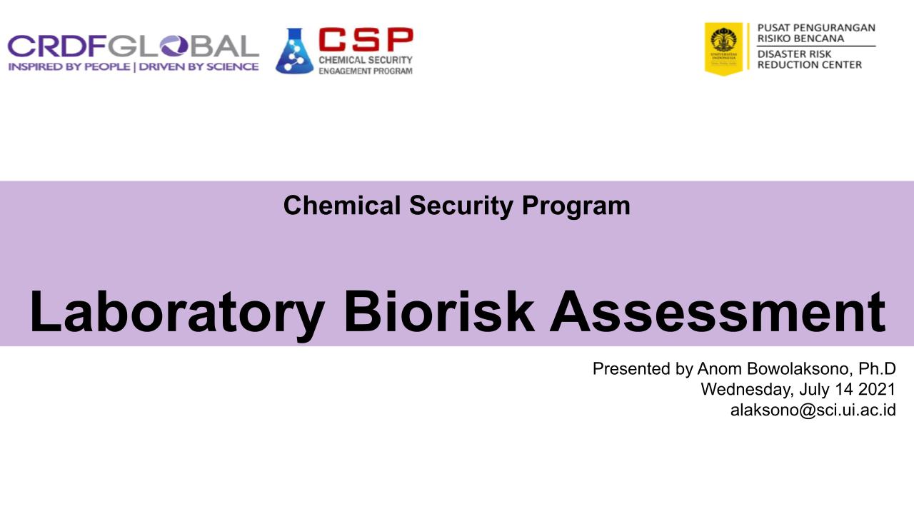 Laboratory Biorisk Assesment