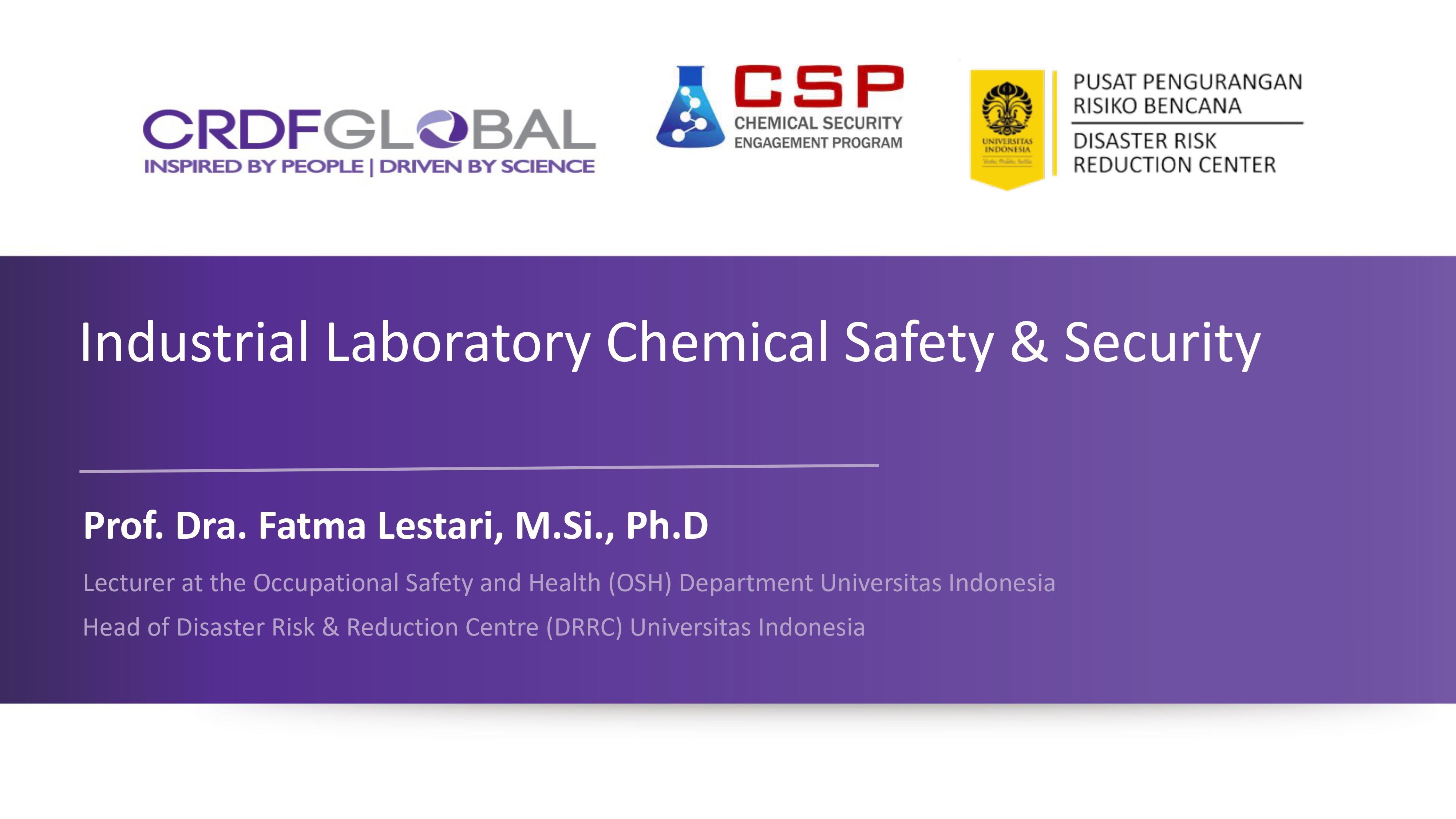 Industrial Laboratory and Chemical Safety